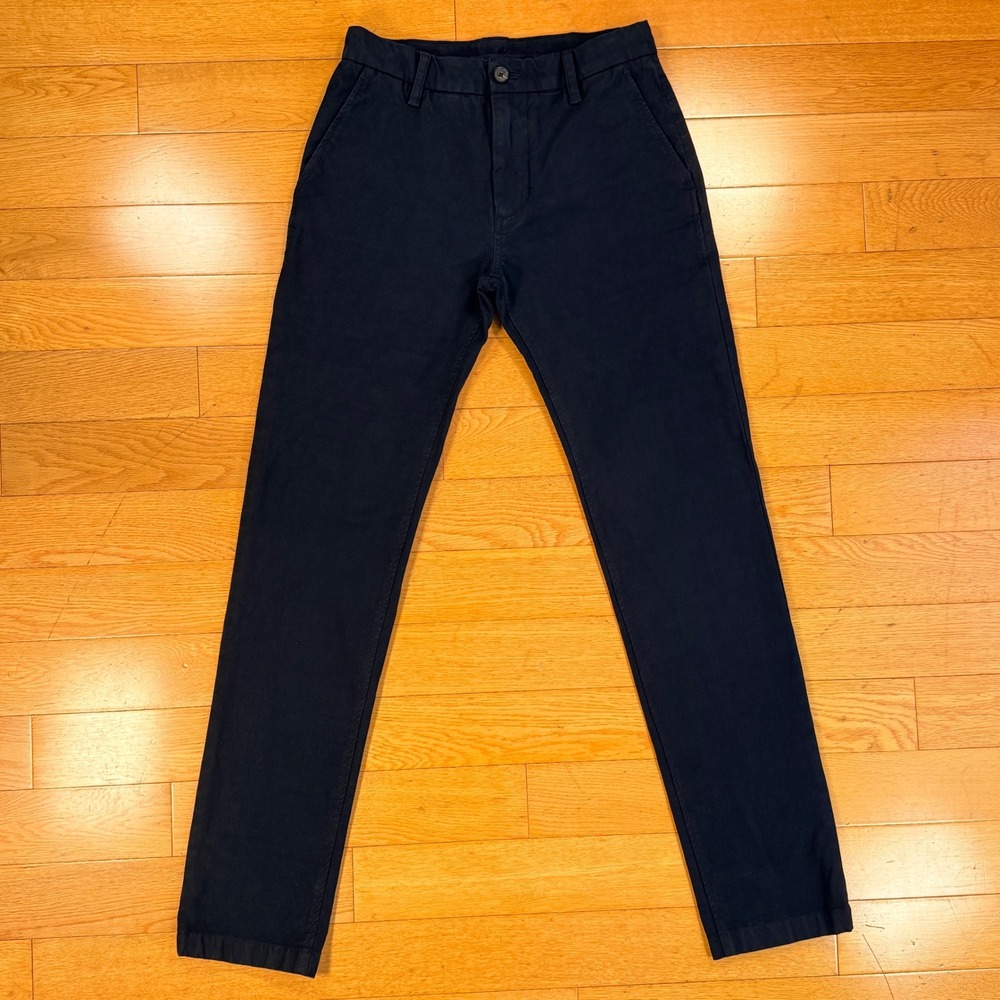 Buck Mason Mens Navy Blue Slim Fit Stretch Chino Pants  Size 28x31 BM14001